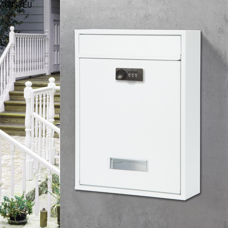 AGMSYEU password letter box outdoor wall-mounted community household letter newspaper postbox with lock complaint suggestion box