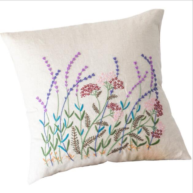 Broderi med pude lavendel og kamille europæisk broderi kit simpelt tredimensionelt broderi bånd kit broderi: -en