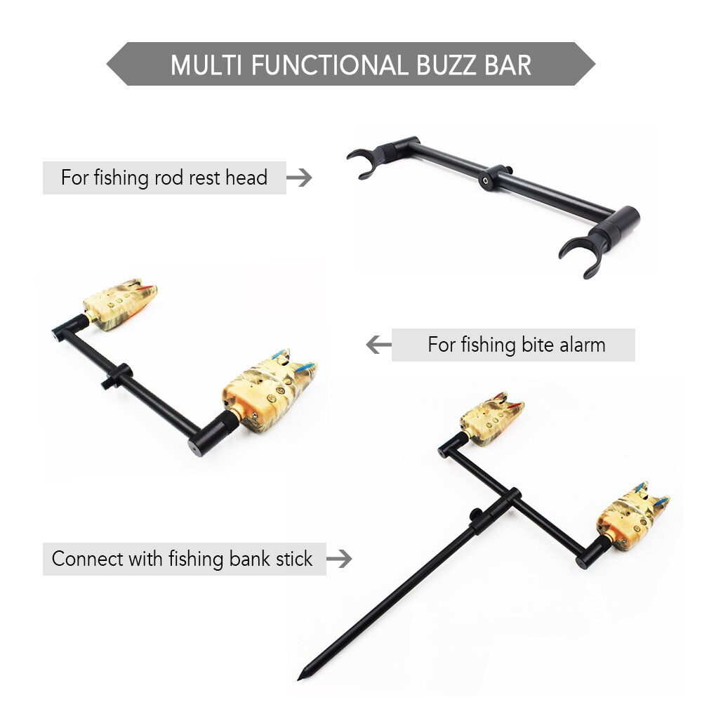 1PCS / 2PCS Carp Fishing Rod Pod Buzz Bar Rest Fishing Rod Holder for 2 Bite Alarms Length 26cm 36cm fishing tackle tool