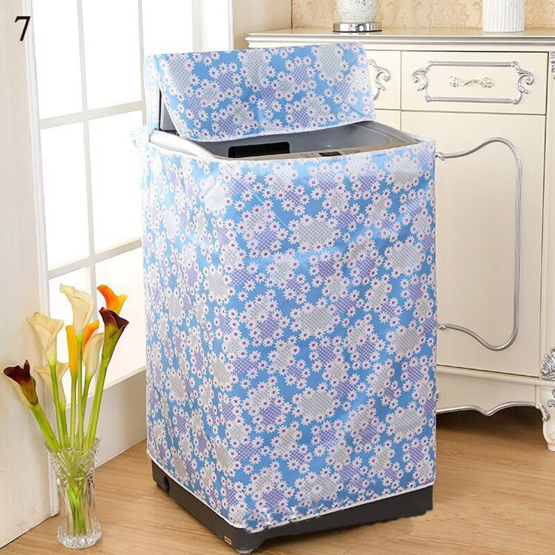 1pc vaskemaskiner solcreme støvbetræk vaskemaskine vandtæt betræk tørretumbler polyester støvtæt vaskemaskine betræk: 7