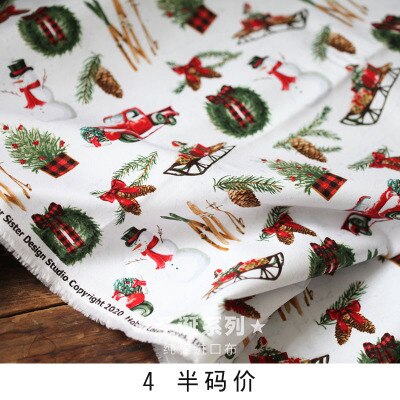 européen américain noël importations tissu 100% coton tissu Patchwork couture bricolage couture vêtement robe matériel
