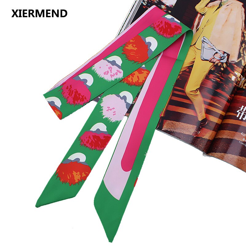 120cm*5 sjaals klein monster geknoopt om de tas handvat zijden sjaal klein lint tas lente en zomer hoofd dunne sjaals