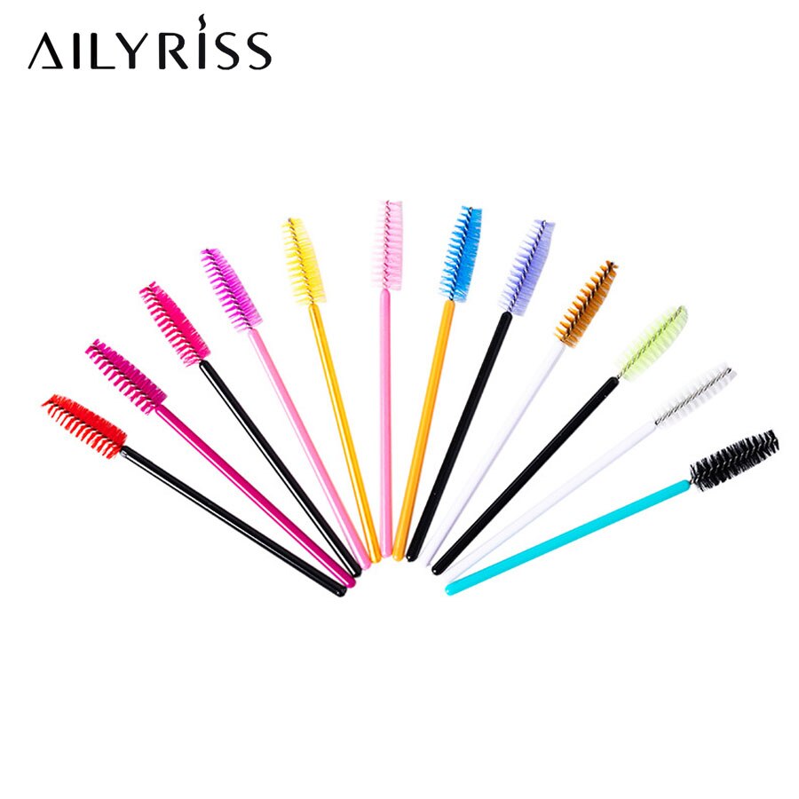500 Stks/pak Wegwerp Kristal Wimper Borstel Kam Wimpers Extension Mascara Wands Make-Up Professionele Beauty Tool