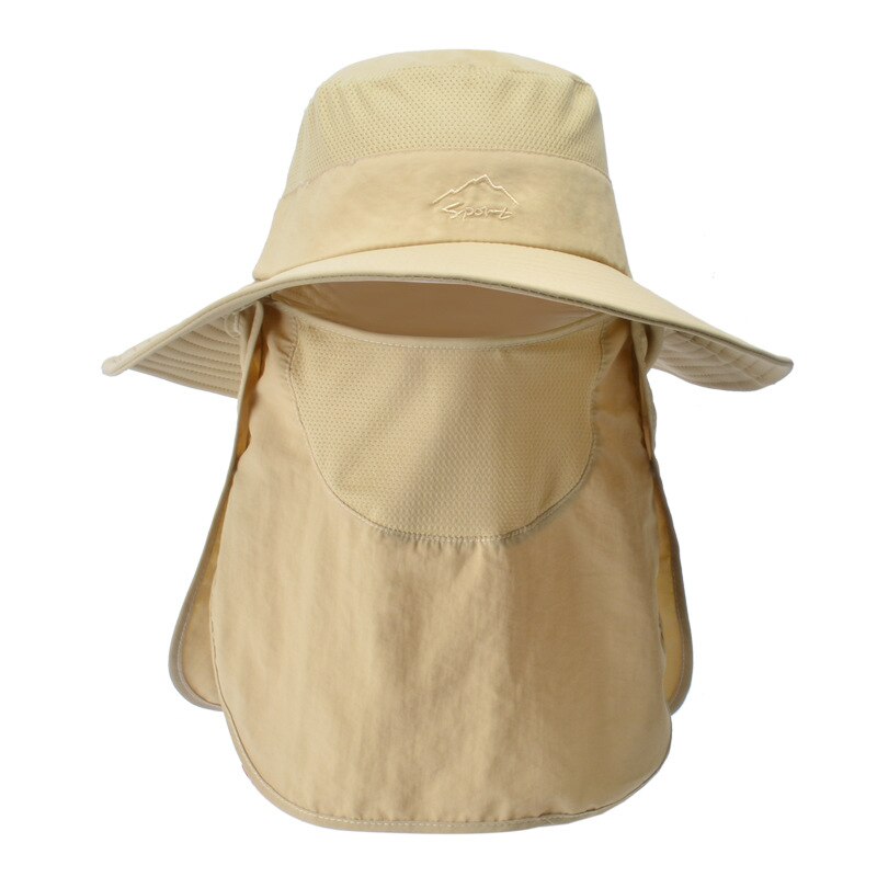 Gorros de escalada para hombre y mujer, protección solar, transpirable, multifuncional, para verano: khaki(KH)