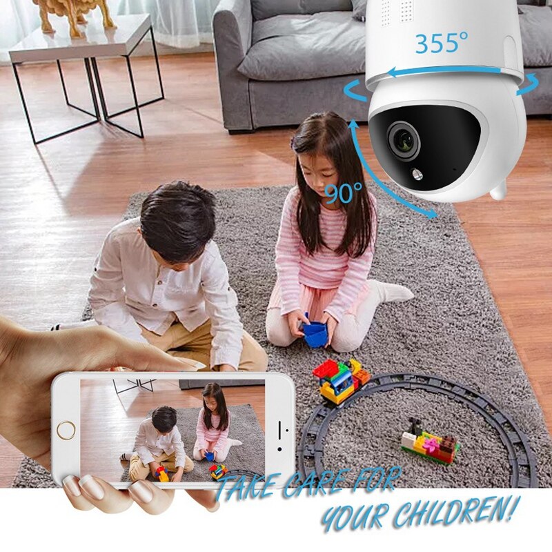 Caméra intelligente WIFI sans fil 1080P Alexa Echo Webcam caméra de Surveillance de suivi automatique intelligente (prise ue)