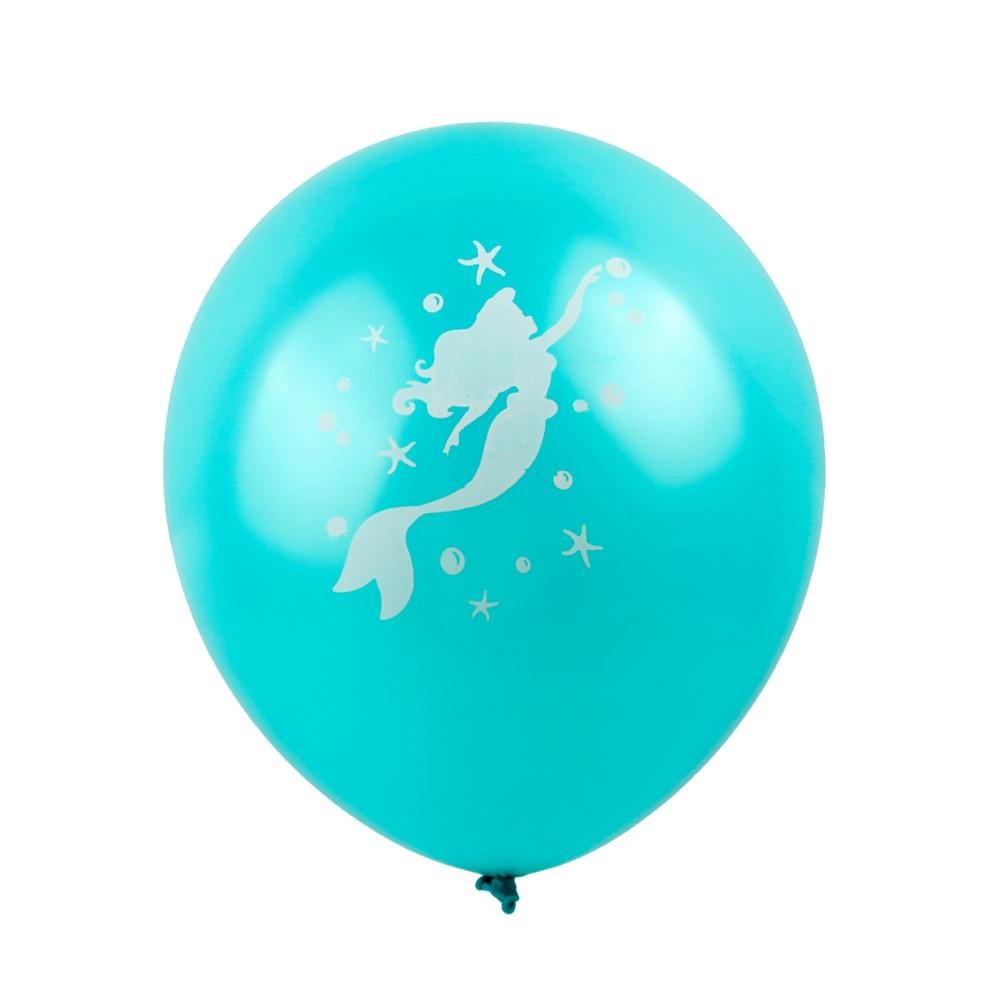 Huiran Mermaid Balloon Happy Birthday Ballon Little Mermaid Birthday Party Decor Kids Balloons Foil Baloon Giant Balony Balon