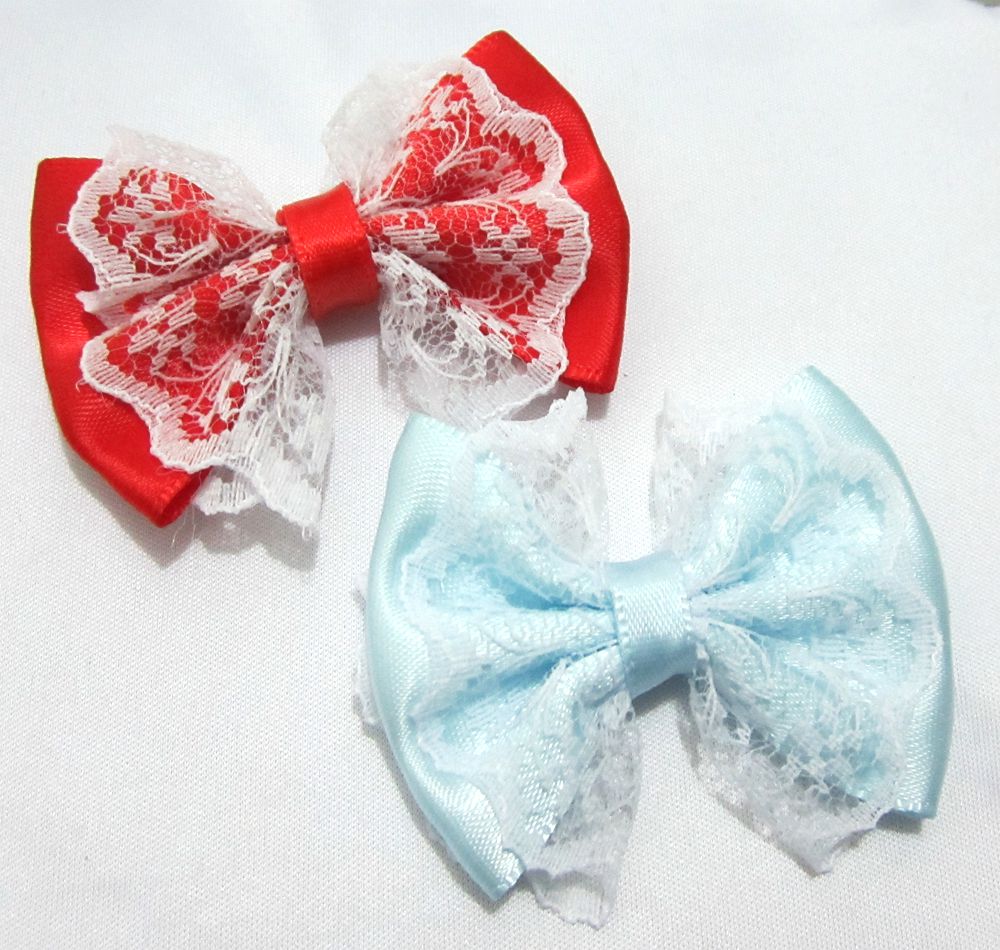 10 stuks/partij 55mm*35mm organza satijnen lint strik applicaties knutselen diy bruiloft  a01