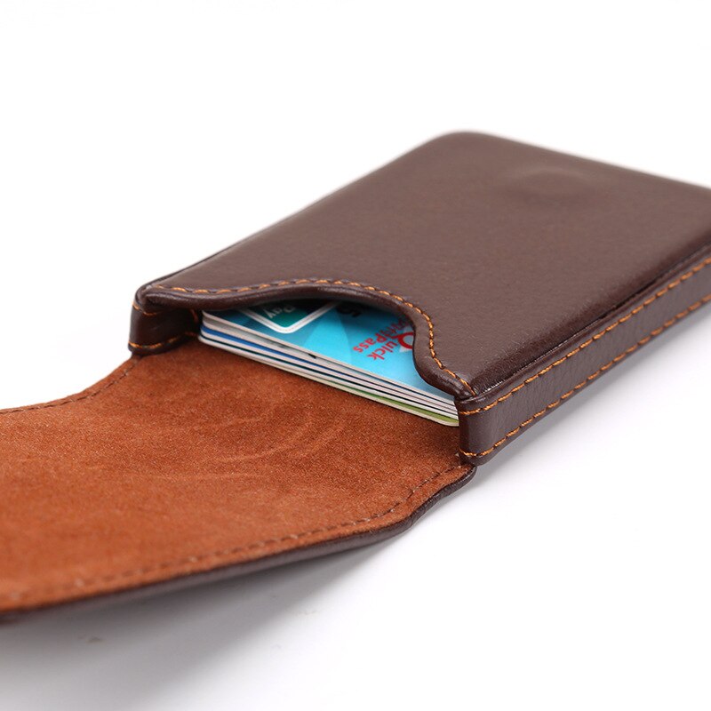 Visitkortholder mænds kort-id-indehavere magnetisk attraktivt kortholder mini tegnebog mandlig kreditkortholder