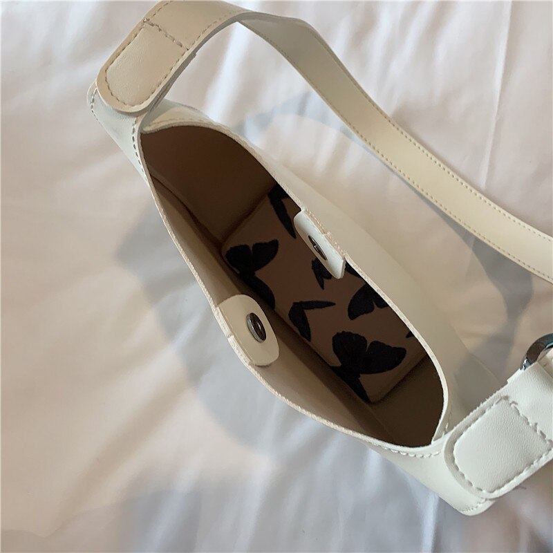 bolso de mano para mujer, moderno bolso de hombro para mujer, de piel sintética de , de gran capacidad, blanco, marrón, azul y negro