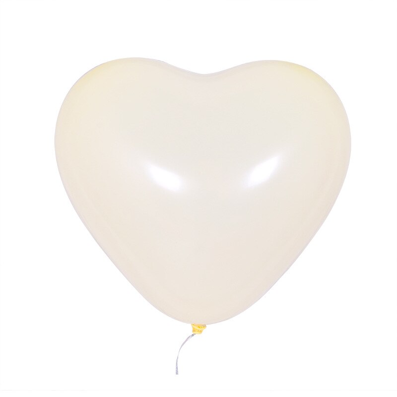 10 stk 12 tommer hjerteballoner macaron farver latex balloner matte farver balloner fødselsdagsfest indretning bryllupsindretning puste global: Gul