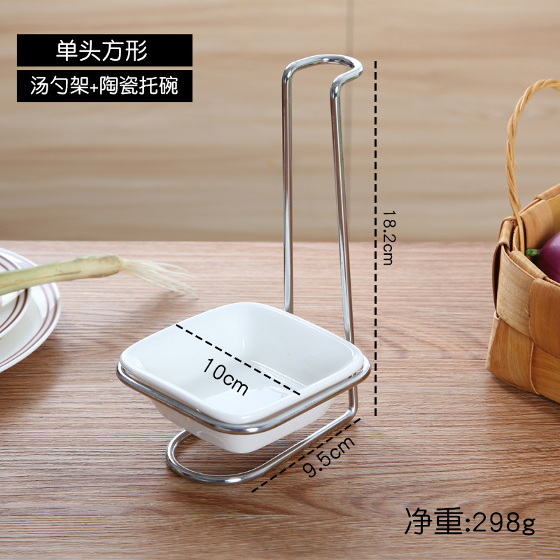 Neue Edelstahl Löffel Rest mit Keramik Schüssel Küche Regal Gestell Sieb Löffel Halfter Abtropffläche Küche Zubehör: Marine Blau