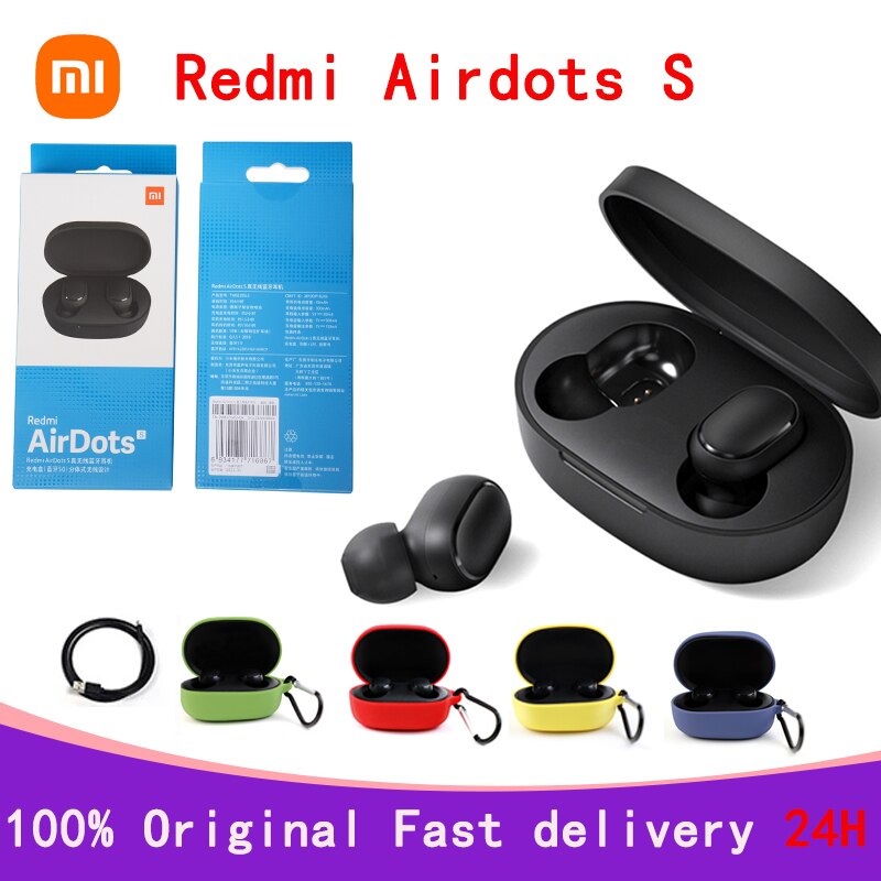 Xiaomi-auriculares inalámbricos Redmi Airdots S, audífonos TWS con Bluetooth 5,0, reducción de ruido, micrófono, Control IA, triangulación de envíos