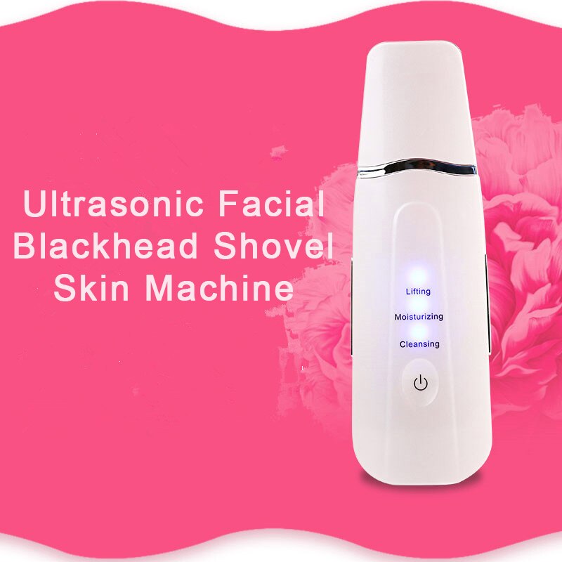 Limpiador ultrasónico eléctrico de la piel belleza lavadora máquina para limpiar el rostro pala máquina de la piel Limpieza de poros puntos negros