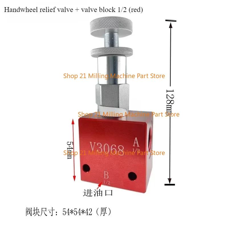 Trykkreguleringsventil  v3068 manuelt regulert hydraulisk ventil sikkerhetsventil