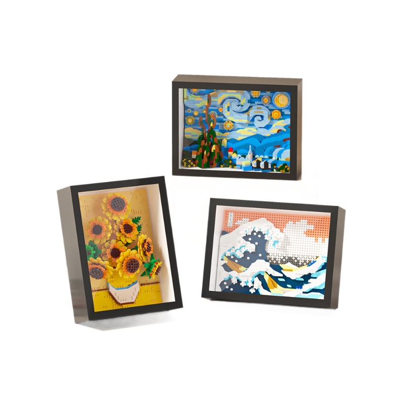 Cross-border Ji Hui M3061 Photo Frame Painting|Safe Non-toxic Educational DIY|Fits Standard Building Bricks Toy