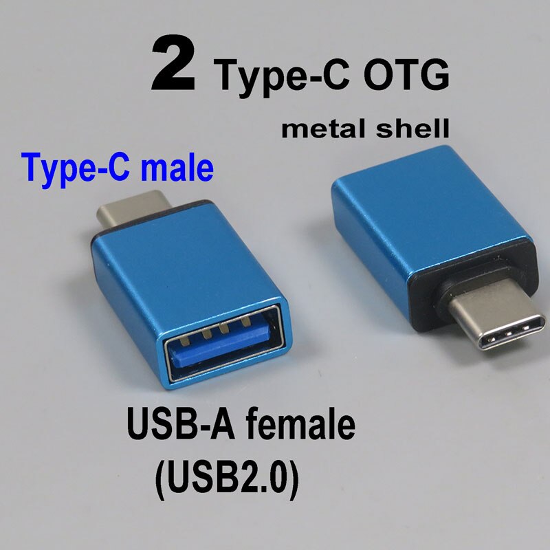 Pctonic Type-C Usb Otg Adapter Naar Micro-Usb Type-Een USB3.0 Vrouw Naar Man Converter Telefoon usb Kabel Voor Flash Drive Huawei: 2 Type-C OTG