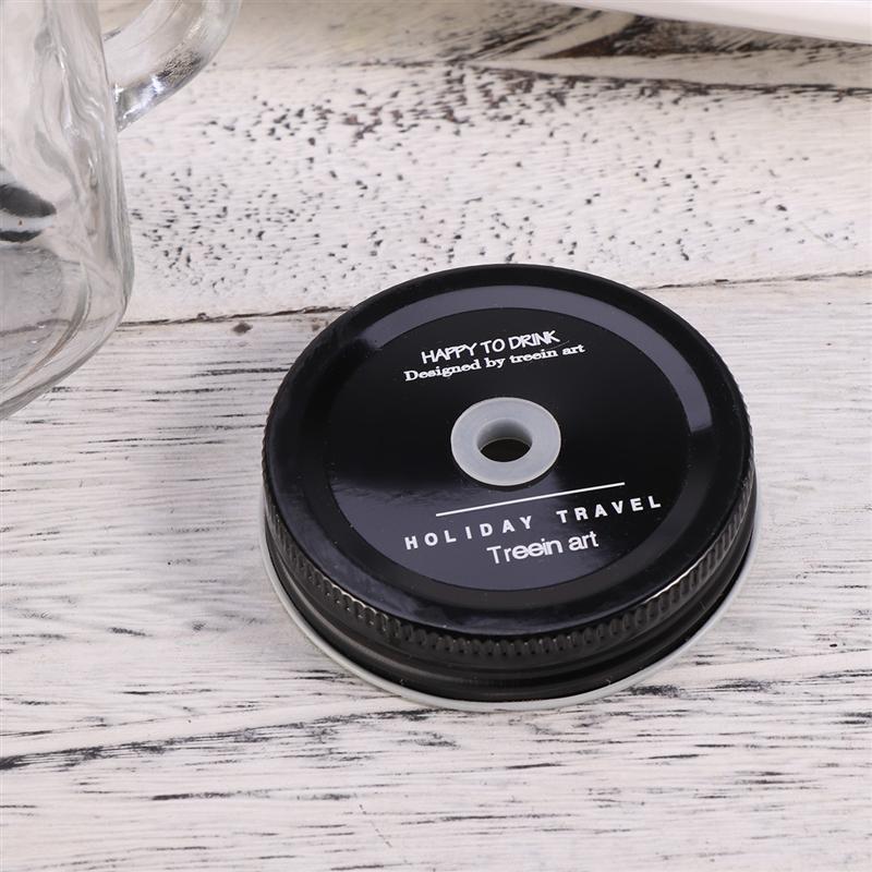 500ML Stro Mason Cup Zomer Draagbare Sap Cup Glas Drinken Beker met Stro Deksel