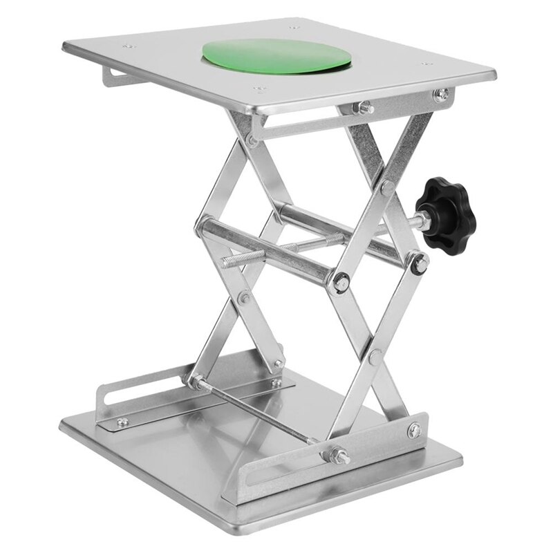 Rustfrit stål laboratorium løfteplatform stativ lab jack saks stativ rack 200 x 200 x 280mm justerbar lab-lift platform