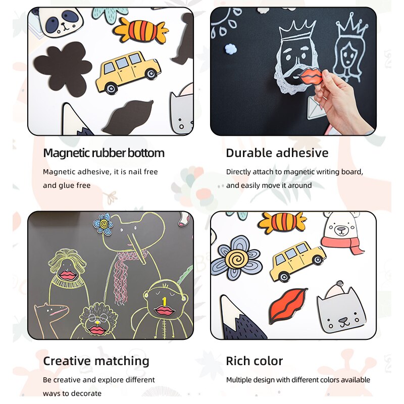 Epoxy Creatieve Magnetische Sticker Decoratieve Kinderen Leuke Koelkast Magneet Set