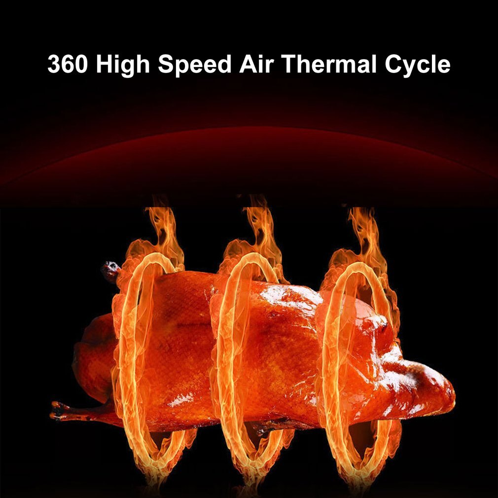 Air Fryer Large Capacity Air Fryer Household Smoke-free Electric Frying Pan Smart Touch Screen Fries Machine 1300W/2.6L