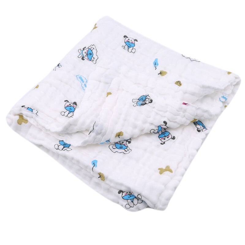 Super Soft Breathable Muslin Cotton Newborn Baby Washed Baby Blanket Thick Bath Towel Cartoon Pattern