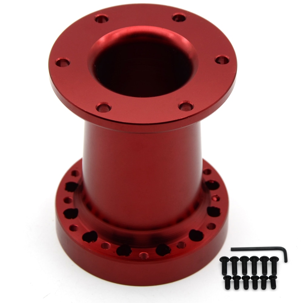 Espaçador universal do cubo do volante 51/76/101mm roda de direção hub chefe kit adaptador espaçador vermelho