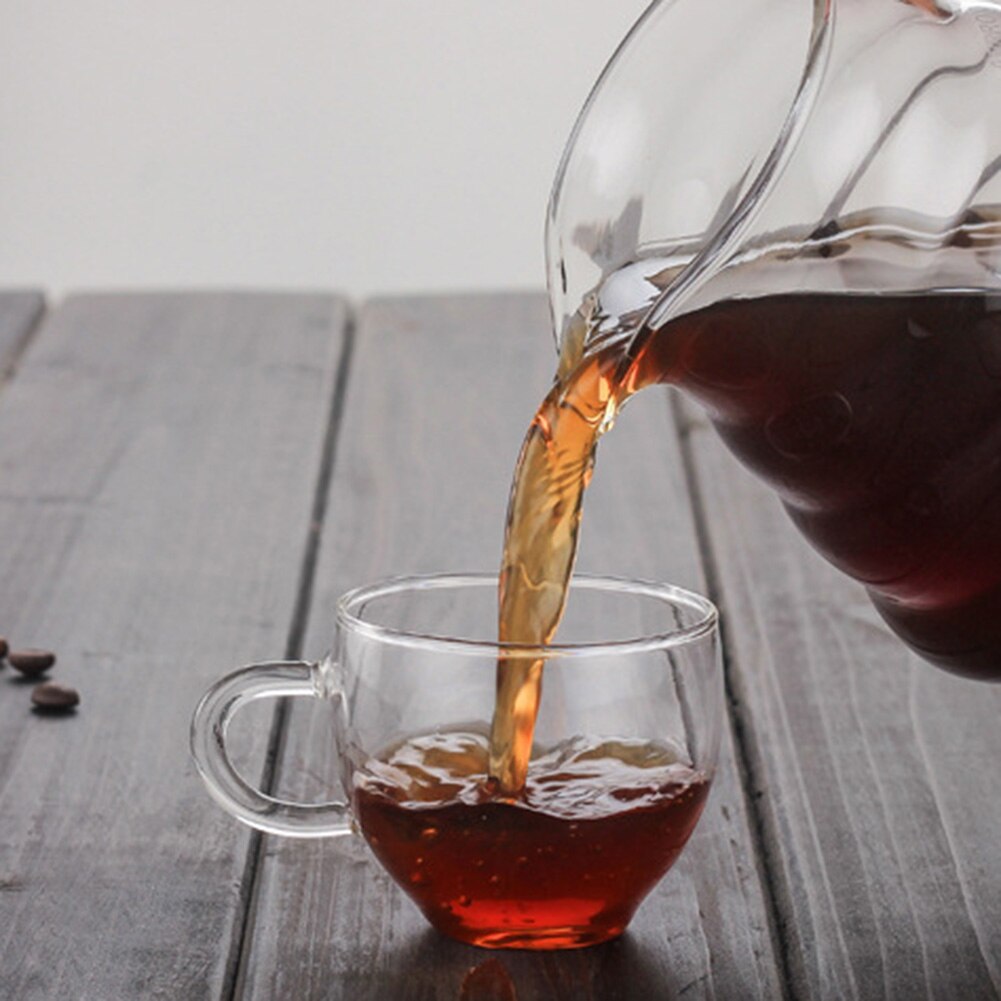 Hittebestendig Glas V60 Bereik Server Drip Ketel Water Fles Barista Koffie Kruik met Handvat Rubber Seal Theepotten 360/ 600/800ml