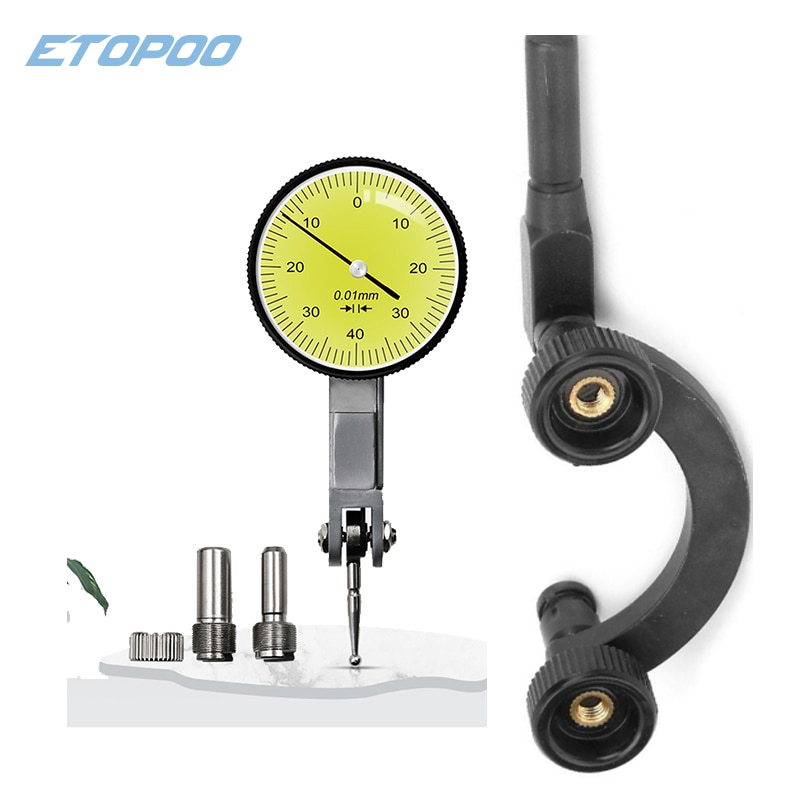 Half Round Combination dial test indicator Arc Holder 8mm Rod Dial Indicator Base Stand Center Finder Measurement Tool Support: Yellow