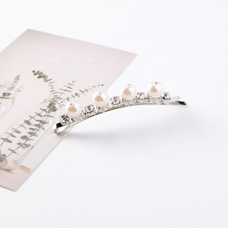 Pearl Hair Clip for Women Girl Korean Snap Barrette Stick Hairpin Hair Styling Accessories: 12
