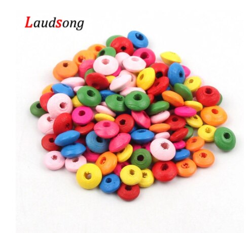 300Pcs Diy Accessoires Candy Kleur Abacus Houten Kralen Milieubescherming Houten Kralen Kids Sieraden Voor Meisjes: Default Title