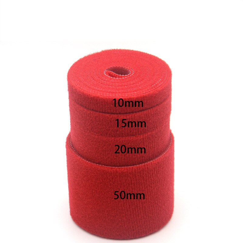 2Meters/Roll 15/20/50mm Color magical Glue Self-adhesive Velcros Tape Hook and Loop Adhesive velcro Nylon Reusable Adhesive: red 50mm 2meter