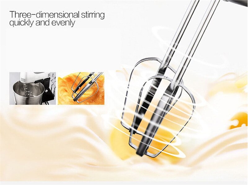JamieLin Electric cake batter Mixer Home Table stand food mixing Handheld small Eggs Beater Machine