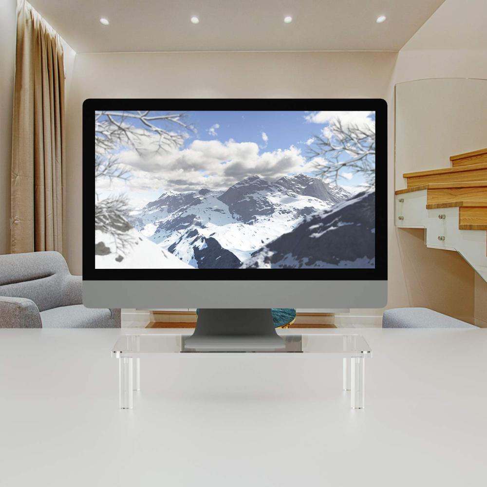 Akryl skærmstativ riser stabil, moderigtig skærmstativ perfekt til computerskærm bærbar imac printer tv-skærm