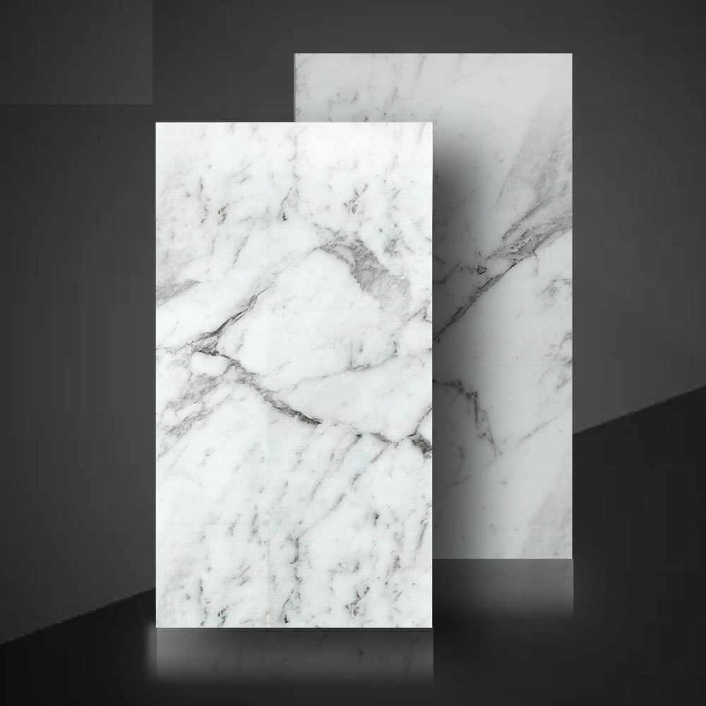 30*60cm vægdekorationer klistermærke køkken naturlig marmor effekt krystal pvc film flise klistermærker overfører moderne badeværelse vægklistermærke: F
