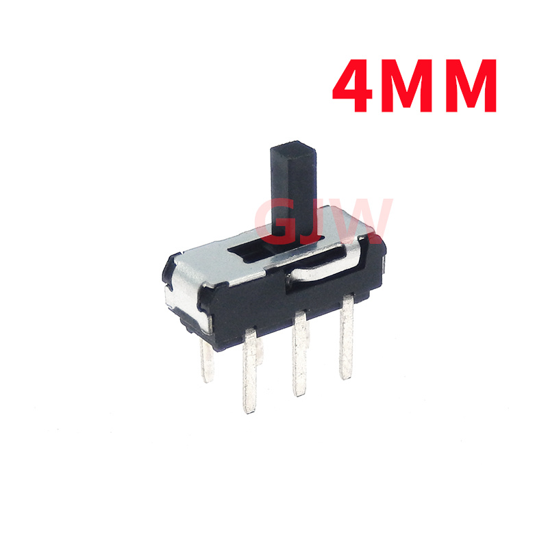 10PCS Slide Switch Micro-power Toggle Switch Single and Double-row Direct-inserted Horizontal Sliding Second Gear Third Gear: black