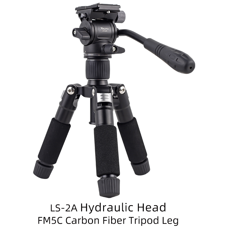 XILETU FM5S Portable Tripode Lightweight Travel Stand Tabletop Video Mini Tripod with 360 Degree Ball Head Tripod For Camera: ROSE RED