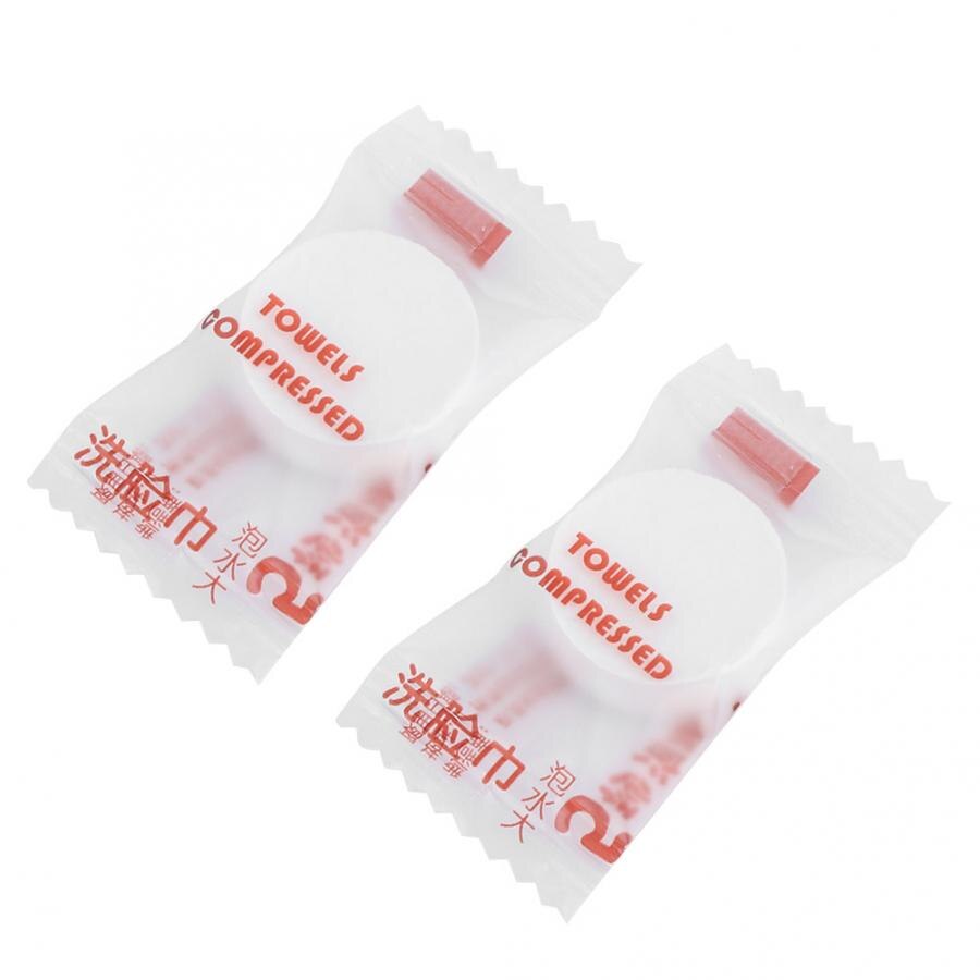 50 pièces coton jetable tissu compressé Mini serviette visage nettoyage tissu pour voyage coton tampons pour visage