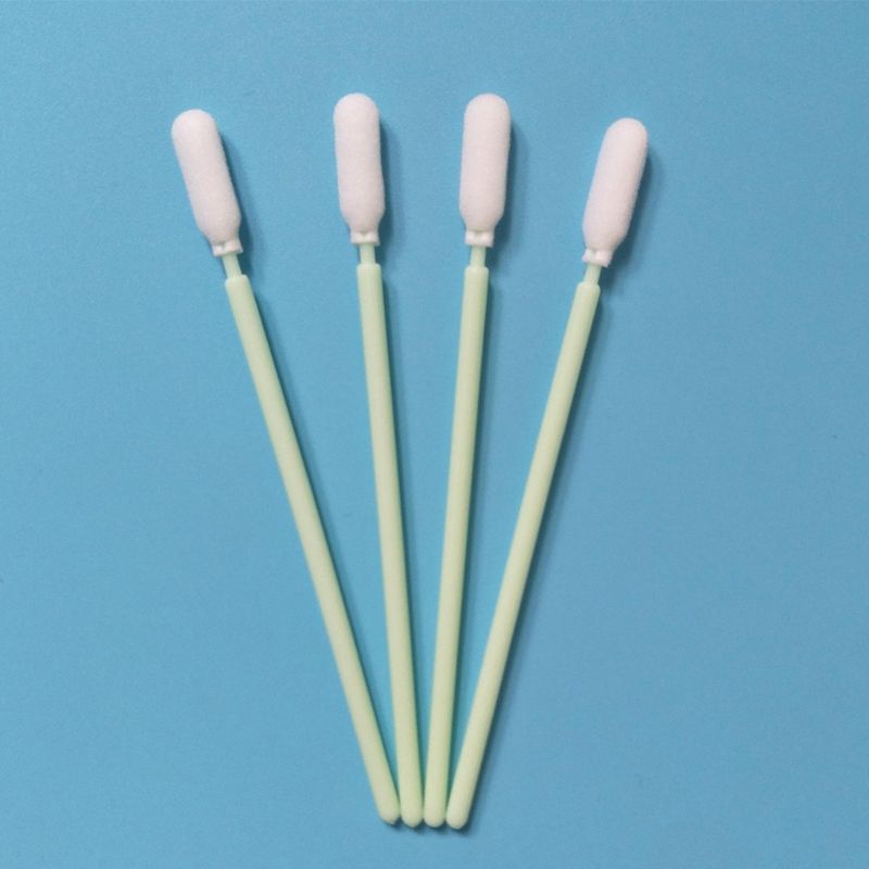 100Pcs Small Flexible Head Disposable Cleaning Swab Sponge Dust Free Round Foam Tipped Sticks for Camera Optical Lens Printer