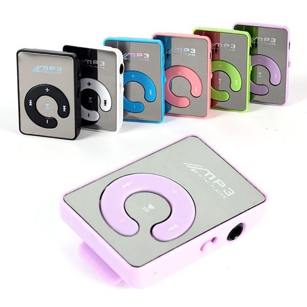 Mirror USB metal mini Clip mp3 Player 8 GB sport portable Music digital TF/SD Card Slot player mp 3 player card