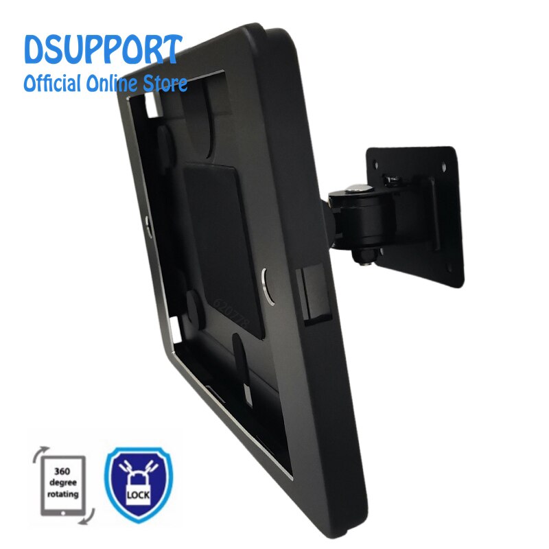 Support mural antivol pour iPad 10.2 pouces 7e /8e , support de verrouillage pour tablette pc, angle de mouvement complet