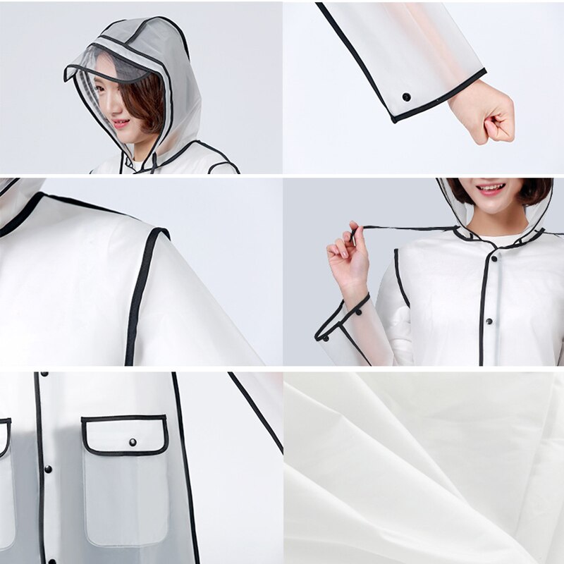 Backpack Transparent Raincoat Couple Rainwear Lovers Rain Coat Women Hiking Rain Poncho Men Climbing Fishing Raincoats