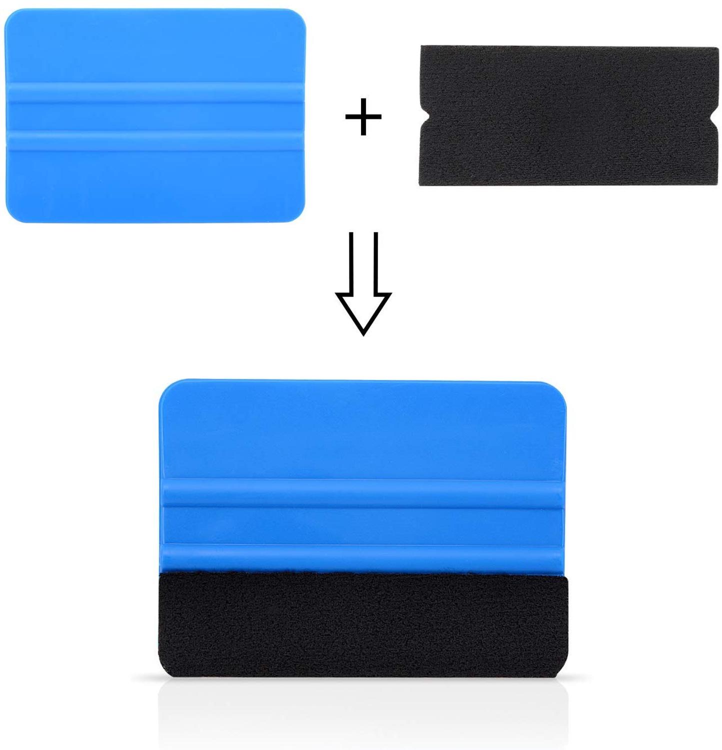 Ehdis 20/50/100Pcs Vilt Doek Voor 10Cm Zuigmond Carbon Fiber Vinyl Auto Wrap Geen scratch Schraper Window Tint Wikkelen Gereedschappen