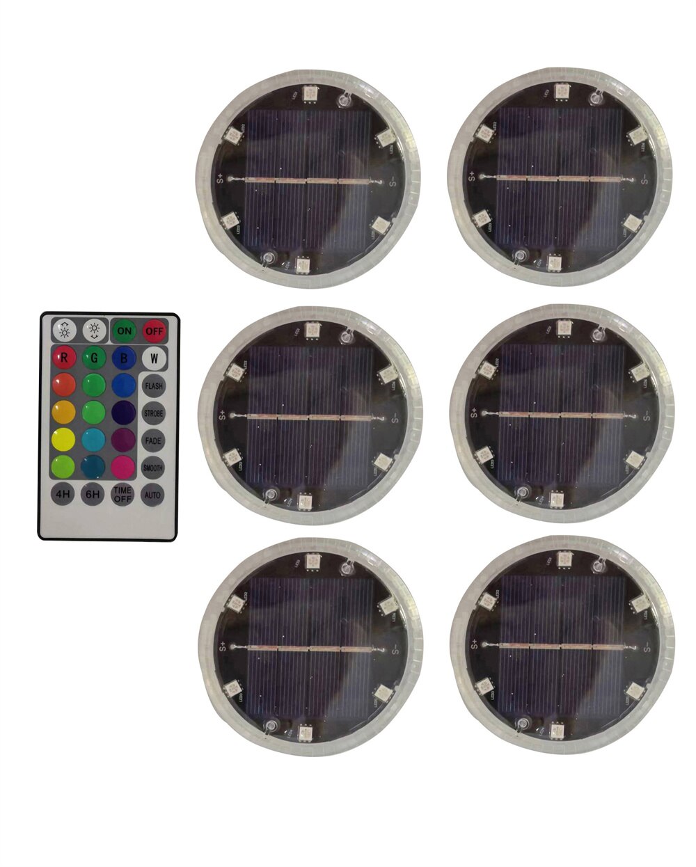 Solar LED Submersible Light Remote Control Underwater Night Lamp Pool Float Light For Swimming Pool Aquarium Fishing Lighting: 6 Lamp 1 controller