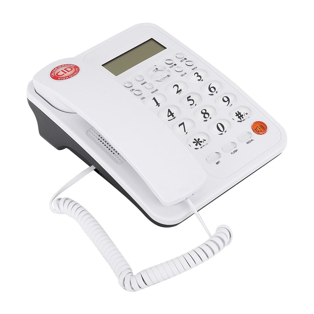 Home Business Landline Wired Telephone Caller ID Fixed Landline Desk Wall Phone Home Business Landline