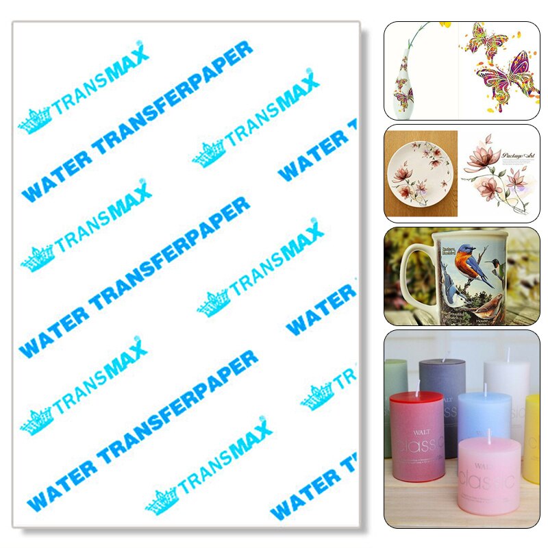 5 pcs A4 Size Inkjet Water Slide Decal Paper Transparent Printing Water Transfer Paper Clear Inkjet Waterslide Decal Paper