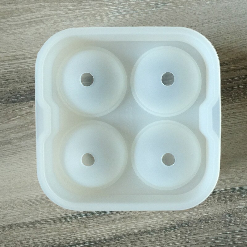 Large Ice Cube Maker Silicone Mold 4 Cell Sphere Ice Ball Ice Cube Tray Mold Wine Cocktail Party Bar Accessories Ice Cream Tool
