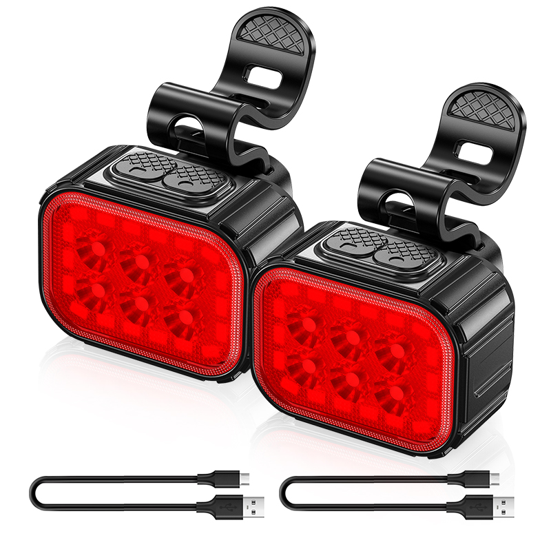 Bike Light Q6 LED Bicycle Front Rear lights USB Charge Headlight Cycling Taillight Bicycle Lantern Bike Accessories Lamps: PURPLE