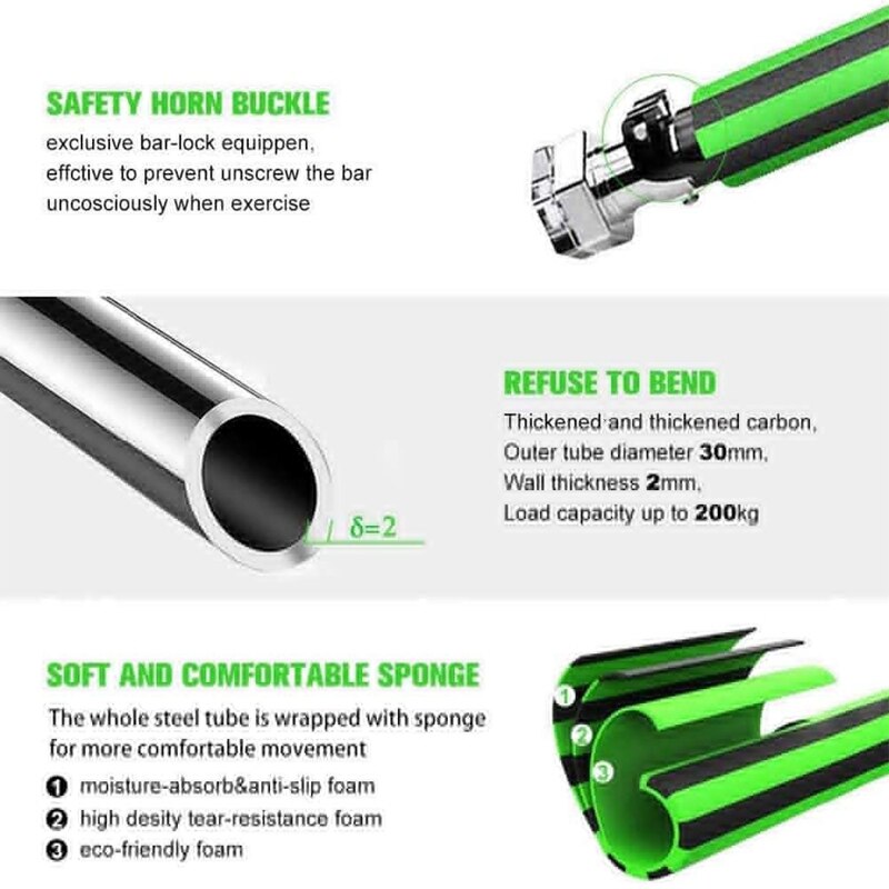 Pull Up Bar Sponge All-Inclusive Horizontal Bar for Door Household Chin Up Bar for Sport Fitness Gym Home Workout