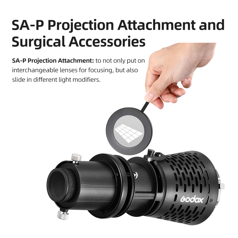 Godox SA-17 Snoot Adapter für Godox SA-P Projektor zu Bowens Berg S30 VL150 SL-150W SL-200W VL200 VL300 LED Kontinuierliche Licht