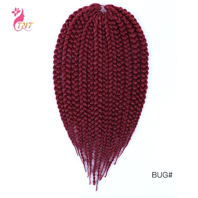 Tmt Gehaakte Vlechten Haar Korte Doos Vlechten 14 ''Synthetische Twist Vlechten Hair Extensions Bordeaux Haak Doos Vlechten 12 Strengen: BUG